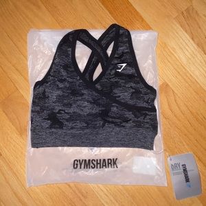 gymshark adapt camo seamless bra black NWT